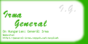 irma general business card